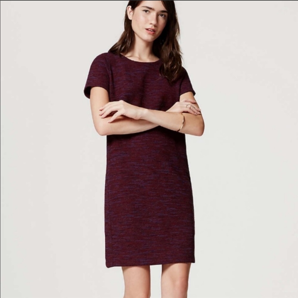 LOFT knit spacedye shift dress - Picture 1 of 5